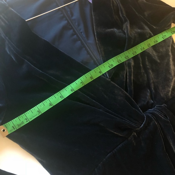 NWT Theory Meleesa Vintage Teal velvet party dress - Picture 5 of 8